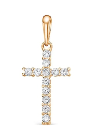 Gold Plaza Jewelry Zağlı Gümüş 925 Kolye Haç Kolye Ucu 143481386 Altın Rengi