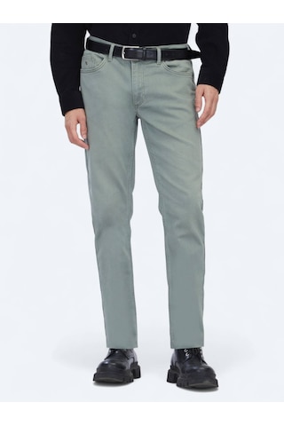 Kip Açık Haki Slim Fit Denim Pamuk Karışımlı Pantolon