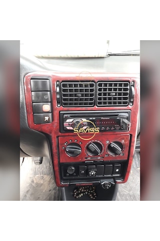 Volkswagen Polo Klasik uygun Gül Desenli Maun Full Set,Torpido Konsol Maun Kaplama(Gül desenli Maun)
