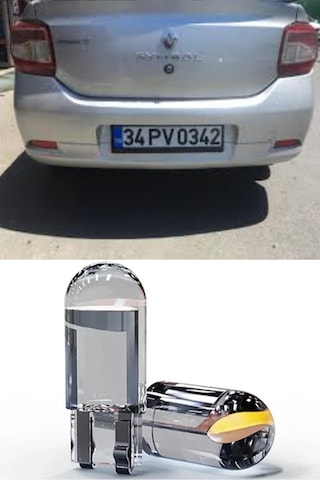Renault Symbol Plaka Aydınlatma Seti Beyaz Özel Cob Led Renault Symbol Plaka Aydınlatma Seti Beyaz Özel Cob Led