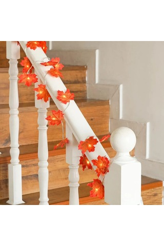 1 Adet Akçaağaç Yaprağı Dize Işıkları 10/20/30/40 Led Işıkları 1 Adet