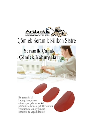 Çömlek Seramik Silikon Sistre Böbrek Fil Kulağı 3 Lü 1 Paket Kil Heykel Kauçuk Kaburga Heykeltraş Küçük Orta Büyük