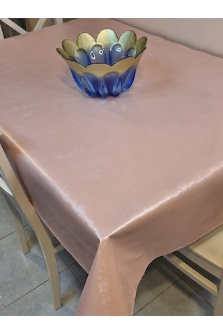 Elyaflı Pvc Muşamba - Desenli Silinebilir Masa Örtüsü Pembe Pembe