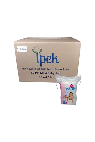 İpek Bebek Temizleme Pamuğu 60x30 Paket