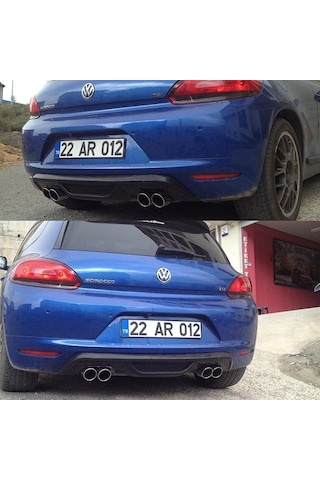 VW Scirocco Difüzör Arka Tampon Piano Black