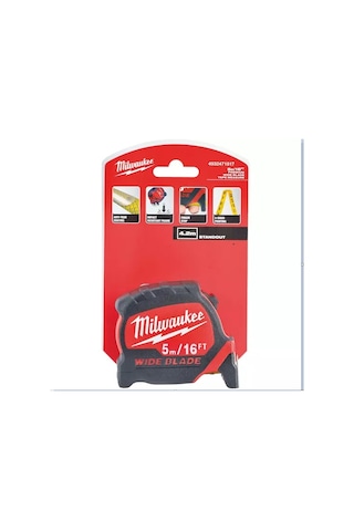 Milwaukee Premium Geniş Bıçak Şerit Metre 5m /16ft 4932471817 5 Metre