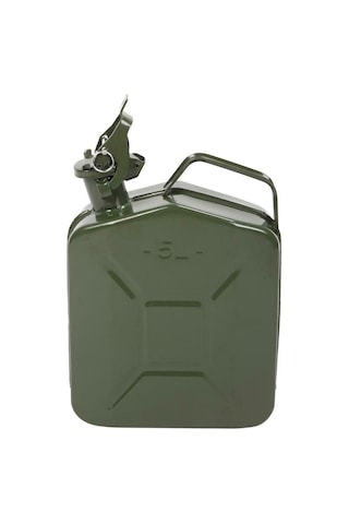 Askeri Tip Metal Benzin Yakıt Bidonu 5 Lt