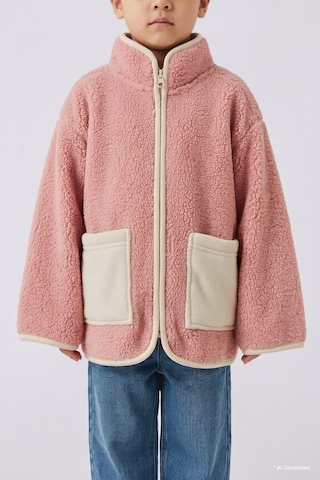Defacto Dik Yaka Fermuarlı Cepli Pelüş Hırka Kız Bebek H9006a526aupn243 Pembe-pn243