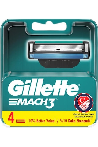 Gillette Mach3 Yedek Tıraş Bıçağı 4'lü