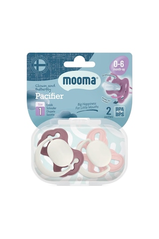 Mooma Palyaço Ve Kelebek Emzik No:1 - Pembe - Mor