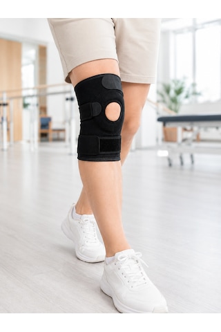 Ucuztekno Kısa Ligamentli Dizlik Açık Diz Kapağı Ayarlanabilir Cırtlı Diz Tamamlayıcı Spor Dizlik Diğer