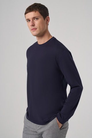 Morven Erkek Lacivert Trend Bisiklet Yaka Rayon Sweatshirt 26ks063005200 Lacivert