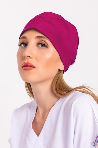 Unisex Düz Koyu Pembe Doktor Hemşire Hastane Medikal Cerrahi Bonesi Pembe