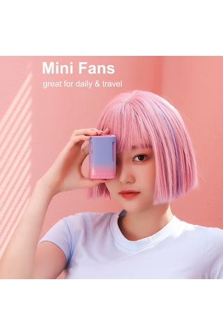 Ranyeek Kolye Tipi Mini Fan, Usb Şarjlı, 3 Hız Ayarı, Taşınabilir, Multifonksiyonel, Jellı Desen, 1100mah Pil, F01 3 Deniz Tuzu Nane Rengi