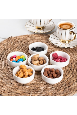 Porsima Bone 15688 6 Lı Sunumluk Kase Mini Sosluk Çerezlik Kase