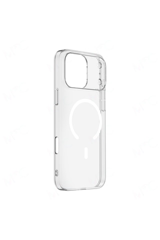 IPhone Uyumlu 17 Pro Max Kılıf M-safe Şarj Özellikli Şeffaf Kamera Çerçeveli Pürüzsüz Kapak