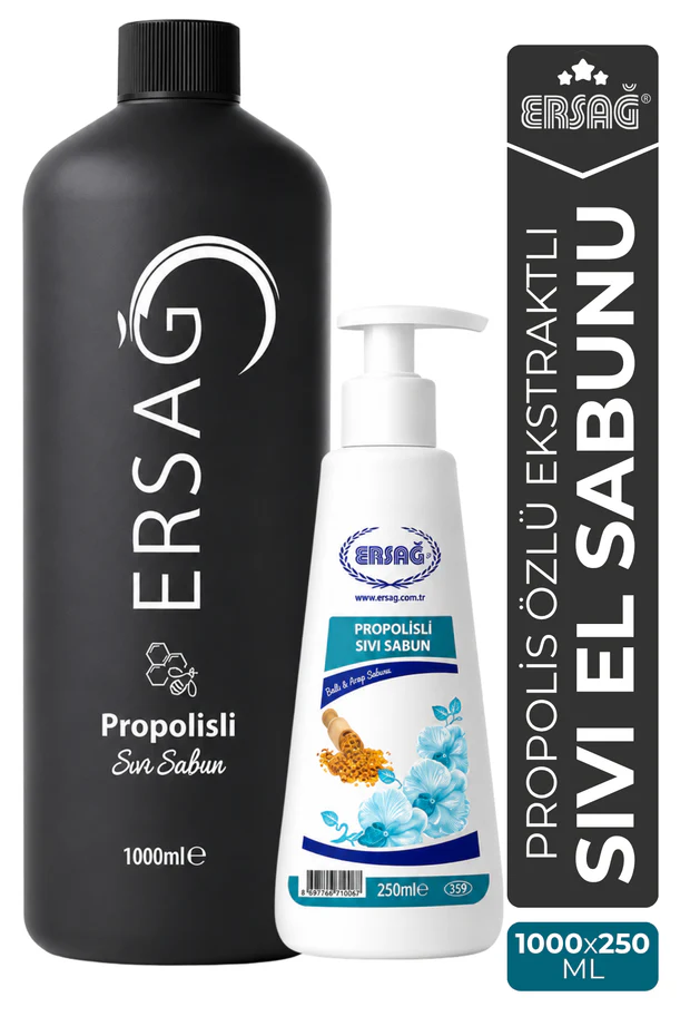 Ersağ Aparatlı Propolisli Sıvı El Sabunu 1000 Ml X 250 Ml