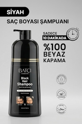 Batçı Saç Siyahlaştıran Anında Etkili Beyaz Kapatıcı Şampuan 350 ML