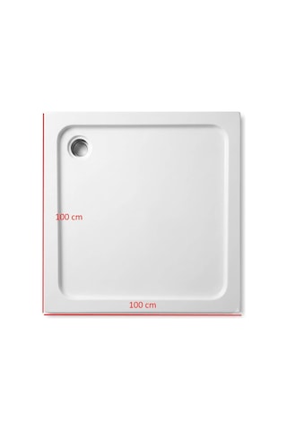 Panelduş - 100x100 Cm Monoflat Duş Teknesi Beyaz - 02td9028-