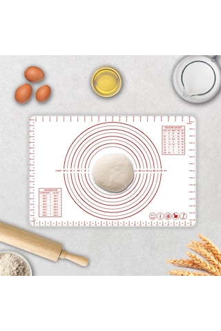 Beyaz Cam Hamur Açma Matı 40cm X 60cm