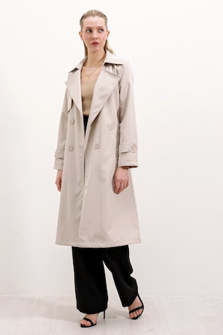 5918 Kruvaze Yaka Trençkot - Bej 5918bgd19-016-14421 001