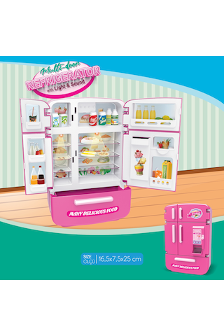 Ogi Mogi Toys Işıklı Ve Sesli Çok Kapılı Buzdolabı Eğitici Rol Yapma Oyuncağı