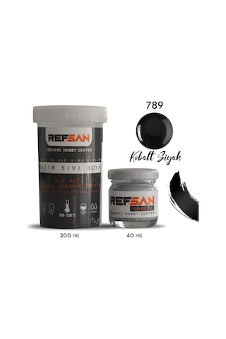 Hazır Çini ve Seramik Boyası 789 Kobalt Siyah 40 Ml