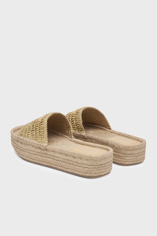 Calvin Klein Logolu Terlik Hw0hw02895aam Bayan Terlik Hw0hw02895 Aam Bej-sarı