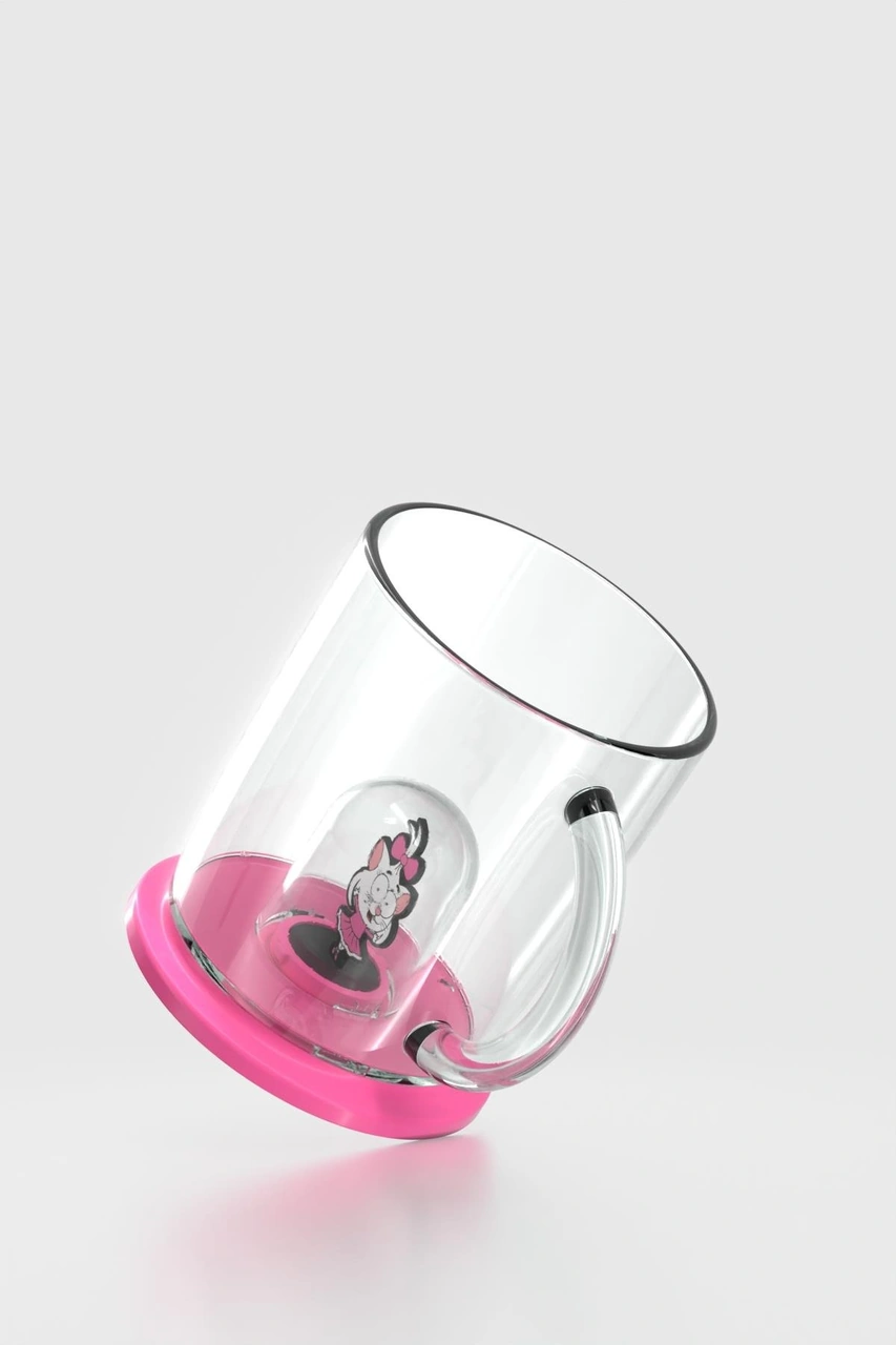 Renga Joy Kral Şakir Canan Figürlü 250 Ml Kulplu Tritan Bardak 222038 Pembe Pembe