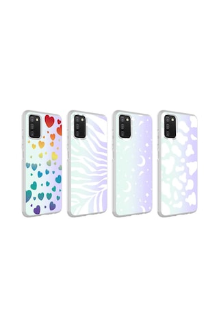 Zore Samsung Galaxy Uyumlu A03s Kılıf Ogaa M-blue Desenli Kapak - Zebra No1
