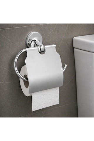 Lüx Premium Krom Kapaklı Askılık Duvara Monte Paslanmaz Çelik Tuvalet Askılığı Banyo Aksesuarı