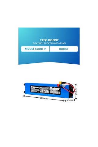 Ttec Boost Uyumlu Batarya Standart Kapasite 36v 10.400mah Elektrikli Scooter Bataryası Mavi