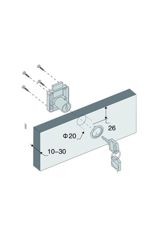 Canex Pas Sistem Kare Çekmece Kilidi 10 Adet