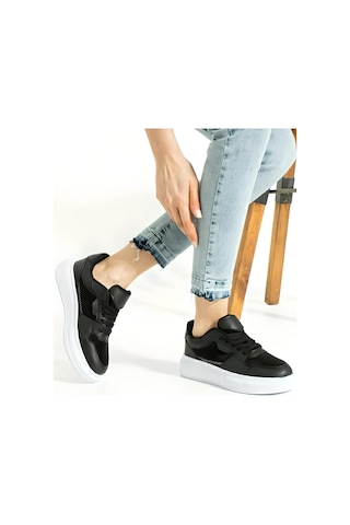 Tstore Siyah Beyaz Günlük Spor Ayakkabı Sneaker Siyah