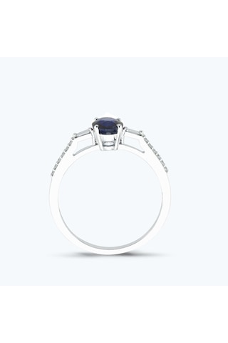 Altınbaş Pırlanta Safir Oval Yüzük Meh044s-14k
