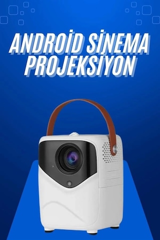 Hd Ayaklı Portatif Projeksiyon Cihazı Android İşlemcili Sinema Projektörü 26114007