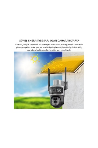 Ultimate Icsee S730 Aov Sürekli Kayıt Solar Güneş Enerjili Gece Görüş İnsan Takibi 10mp Dual Lens 4g Kamera