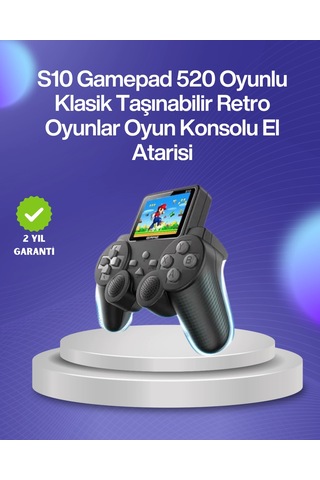 500 Oyunlu Nostaljik El Tipi Oyun Konsolu, Taşınabilir Şarjlı Cihaz, Renkli Ekran Ve Tv Destekli - Htctdxuczzzs10suppp-4