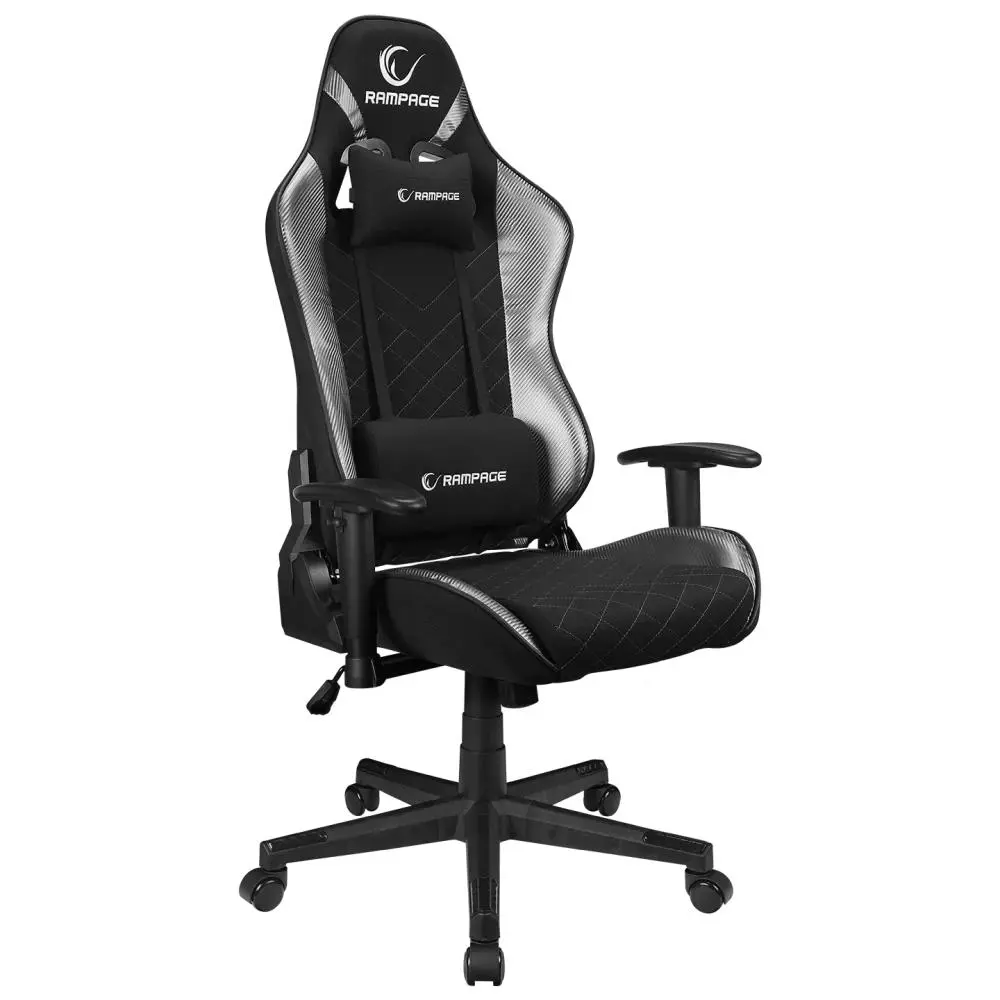 Rampage Kl-r83 Carbon Üst Seviye Terletmez Kumaş Gri/siyah Gaming Oyuncu Koltuğu Siyah - Gri