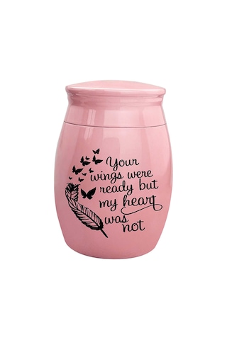 Homyl Çinko Alaşım Pet Urns Konteyner Kavanoz Yaprak-pembesi Altın