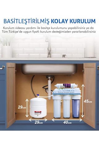 Piksel Aqua 10 Aşamalı Alkali Pompasız Açık Kasa Su Arıtma Cihazı