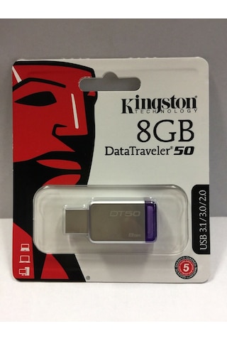 Kingston DataTraveler 50 DT50 8 GB Usb 3.1 Flash Bellek