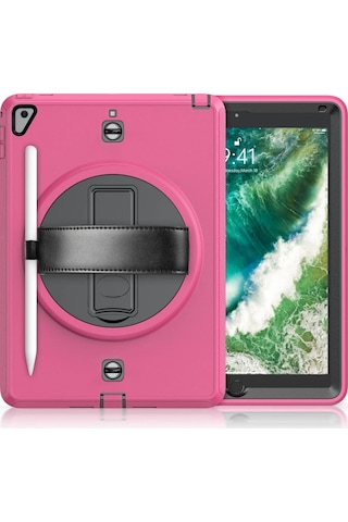 Newface - 960 - iPad Uyumlu 5 Air 9.7 Kılıf Strap-c Otterbox Tablet Kapak - Csmo-tex - - Pembe