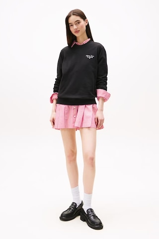 Kadın Regular Fit Nakış Logolu Sweatshirt - Siyah Triple Black