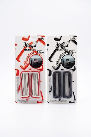Kemboss Siyah Kırmızı Oto Klima Kokusu 2'li Set Papaya Black Edition Araç Kokusu Kırmızı - Siyah Set