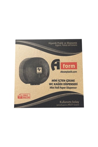A Form KTA 108 Plastik Küçük İçten Çekme Cimri Tuvalet Kağıt Dispenseri Aparatı - Şeffaf Mavi