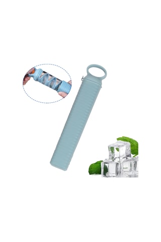 Vkemall Mutfakta Kullanımı Kolay, Hızlı Dondurma Ve Kolay Çıkarma Özelliği İle Mavi Pp+silikon Buzluk Kalıbı - 350 Ml Çok Renkli