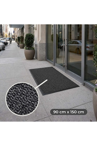 Aquila Kir ve Nem Tutucu Kapı Önü Temizlik Paspası Antrasit 90 x 150 cm