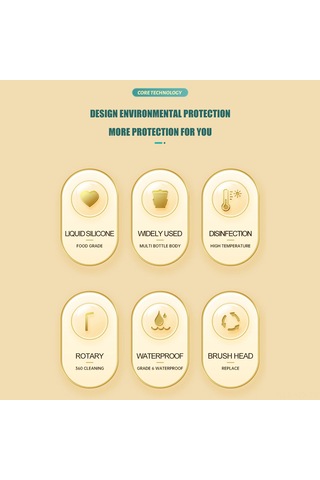 Yaozixa N1 Gri Elektrikli Biberon Fırçası Seti - 2 Hızlı Temizleme Modu, Çok Fonksiyonlu, Yeniden Kullanılamabilir Silikon Uçlar