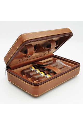 Falconetti Kb95khv Kahverengi Deri Seyahat Humidoru